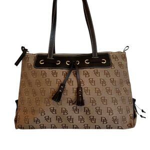 Vintage Dooney & Bourke Monogram Tote Bag